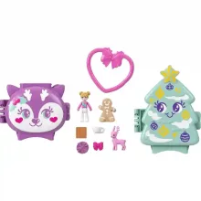 Polly Pocket Holiday Connects karácsonyfa és rénszarvas ünnepi készletek