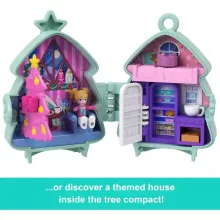 Polly Pocket Holiday Connects karácsonyfa és rénszarvas ünnepi készletek