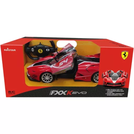 Rastar távirányítós RC Ferrari FXX K Evo sportautó fénnyel 1:14