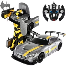 Rastar Mercedes-AMG GT3 RC távirányítós autó átalakuló robot akciófigura 32cm