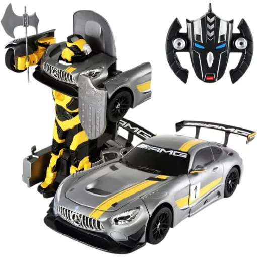 Rastar Mercedes-AMG GT3 RC távirányítós autó átalakuló robot akciófigura 32cm