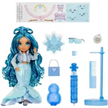 Rainbow High Winter Wonderland - Skyler Bradshaw kék divatbaba kiegészítőkkel