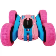RC Spin N' Stunt kétoldalas távirányítós autó fénnyel - rózsaszín