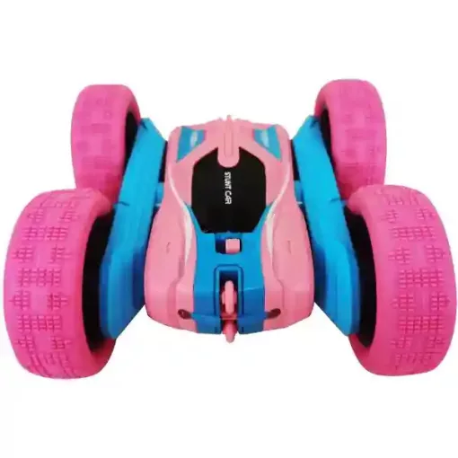 RC Spin N' Stunt kétoldalas távirányítós autó fénnyel - rózsaszín