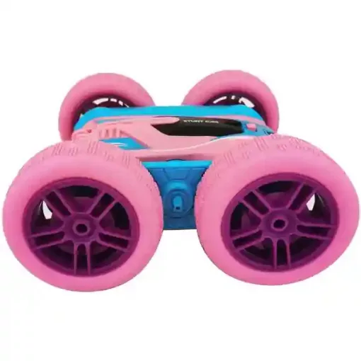 RC Spin N' Stunt kétoldalas távirányítós autó fénnyel - rózsaszín