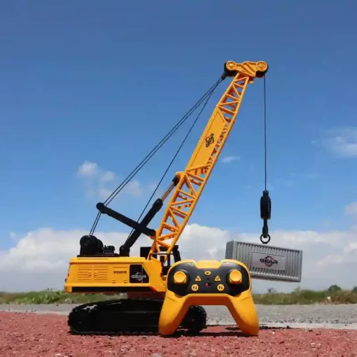 Távirányítós RC interaktív önjáró lánctalpas daru 52cm
