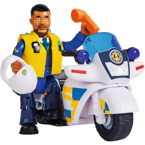 Simba Toys Sam, a tűzoltó - Rendőrségi motor Malcolm figurával (109251092038)