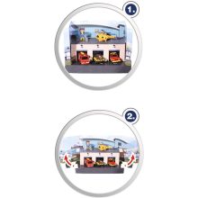 Dickie Toys Sam, a tűzoltó - Mentőcsapat készlet garázzsal és Sam figurával (203093007038)