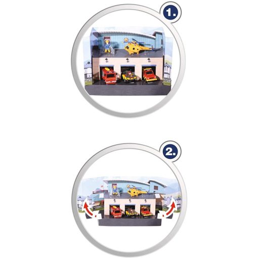 Dickie Toys Sam, a tűzoltó - Mentőcsapat készlet garázzsal és Sam figurával (203093007038)