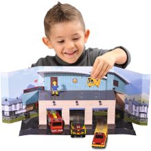 Dickie Toys Sam, a tűzoltó - Mentőcsapat készlet garázzsal és Sam figurával (203093007038)