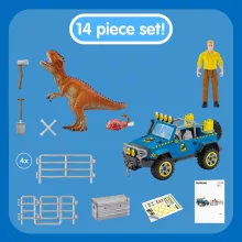Schleich 41464 Terepjáró Giganotosaurus dinóval és ketreccel