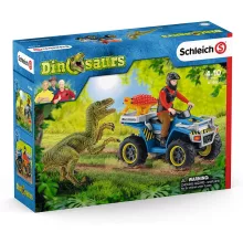 Schleich 41466 Menekülés quaddal egy Velociraptor elől