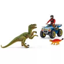 Schleich 41466 Menekülés quaddal egy Velociraptor elől