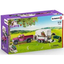 Schleich 42346 Terepjáró lószállítóval és Fríz lóval
