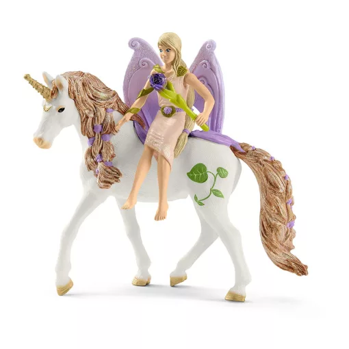 Schleich 42445 Csillogó virágház unikornisokkal, tóval és istállóval