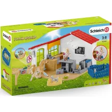 Schleich 42502 Állatorvosi rendelő csikóval és háziállatokkal