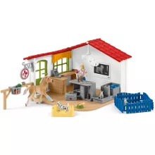 Schleich 42502 Állatorvosi rendelő csikóval és háziállatokkal