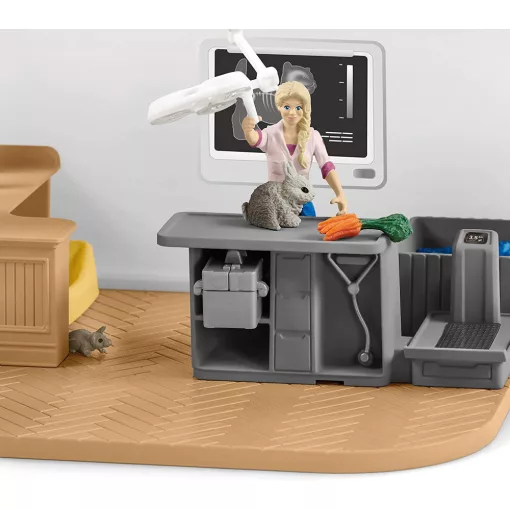 Schleich 42502 Állatorvosi rendelő csikóval és háziállatokkal