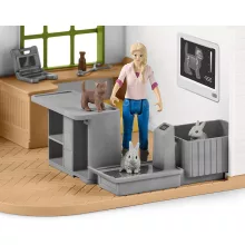 Schleich 42502 Állatorvosi rendelő csikóval és háziállatokkal