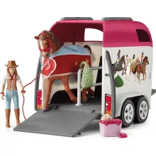 Schleich 42535 Lószállító autó Holstein lóval