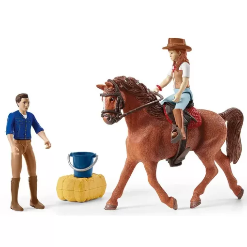Schleich 42535 Lószállító autó Holstein lóval