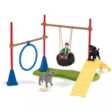 Schleich 42536 Kutyafuttató francia bulldoggal és törpe schnauzerrel