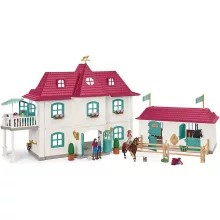 Schleich 42551 Lakóház istállóval és lovakkal