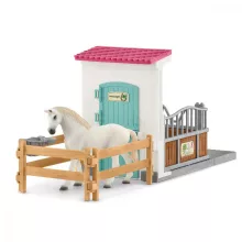 Schleich 42569 Istálló Angol telivér csődörrel