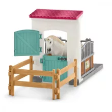 Schleich 42569 Istálló Angol telivér csődörrel