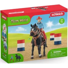 Schleich 42576 Hordóverseny cowgirllel és Appaloosa csődörrel