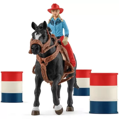 Schleich 42576 Hordóverseny cowgirllel és Appaloosa csődörrel