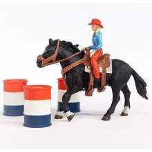 Schleich 42576 Hordóverseny cowgirllel és Appaloosa csődörrel