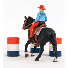Schleich 42576 Hordóverseny cowgirllel és Appaloosa csődörrel