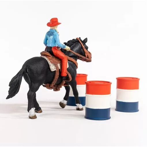Schleich 42576 Hordóverseny cowgirllel és Appaloosa csődörrel