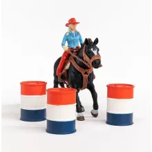 Schleich 42576 Hordóverseny cowgirllel és Appaloosa csődörrel