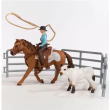 Schleich 42577 Lovas cowgirl lasszóval