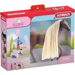   Schleich 42586 Leo és Rocky Mountain lova fésülhető sörénnyel