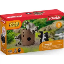 Schleich 42596 Mosómedvék és borz játéka a dióval