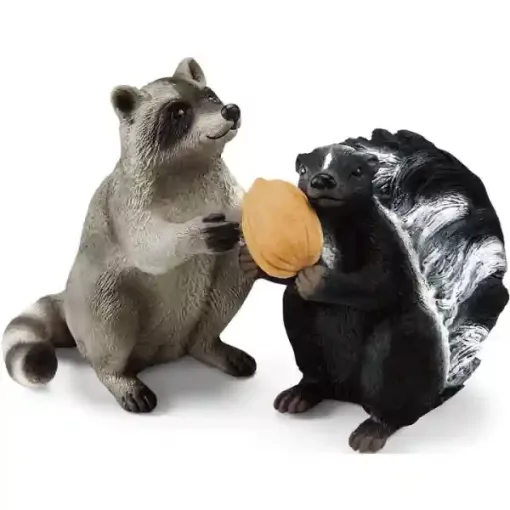 Schleich 42596 Mosómedvék és borz játéka a dióval