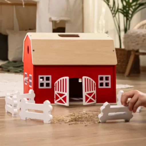 SCHLEICH 42602 Nagy farm játékszett fából (csomagolássérült-új)