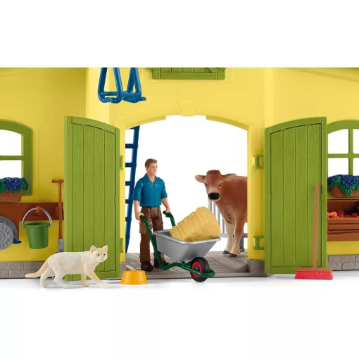 Schleich 42605 Farm istállóval és állatokkal