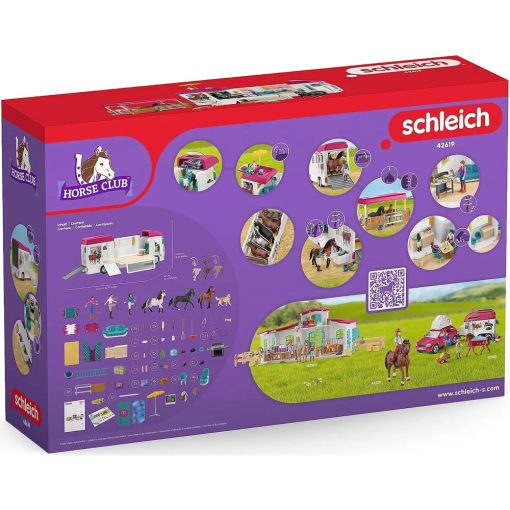 Schleich 42619 Lószállító és lakóbusz lovakkal