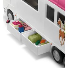 Schleich 42619 Lószállító és lakóbusz lovakkal