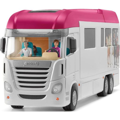 Schleich 42619 Lószállító és lakóbusz lovakkal