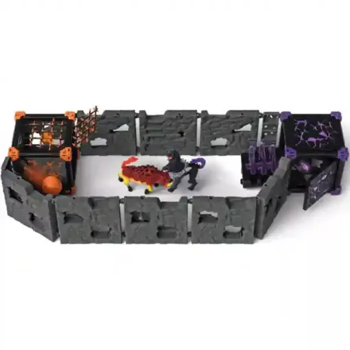 Schleich 42673 BattleCave harci aréna tűzbika és árnykutya figurákkal