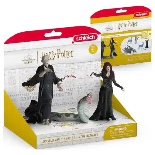 Schleich 42684 Harry Potter - Voldmeort nagyúr, Nagini kígyó és Bellatrix Lestrange