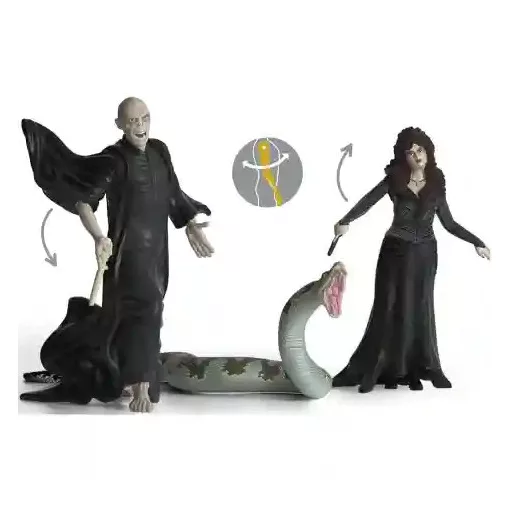Schleich 42684 Harry Potter - Voldmeort nagyúr, Nagini kígyó és Bellatrix Lestrange
