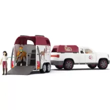 Schleich 42704 Állatorvosi lószállító autó Tennessee Walker lóval