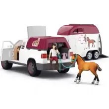 Schleich 42704 Állatorvosi lószállító autó Tennessee Walker lóval