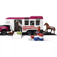 Schleich 42705 Lószállító terepjáróval és lovakkal